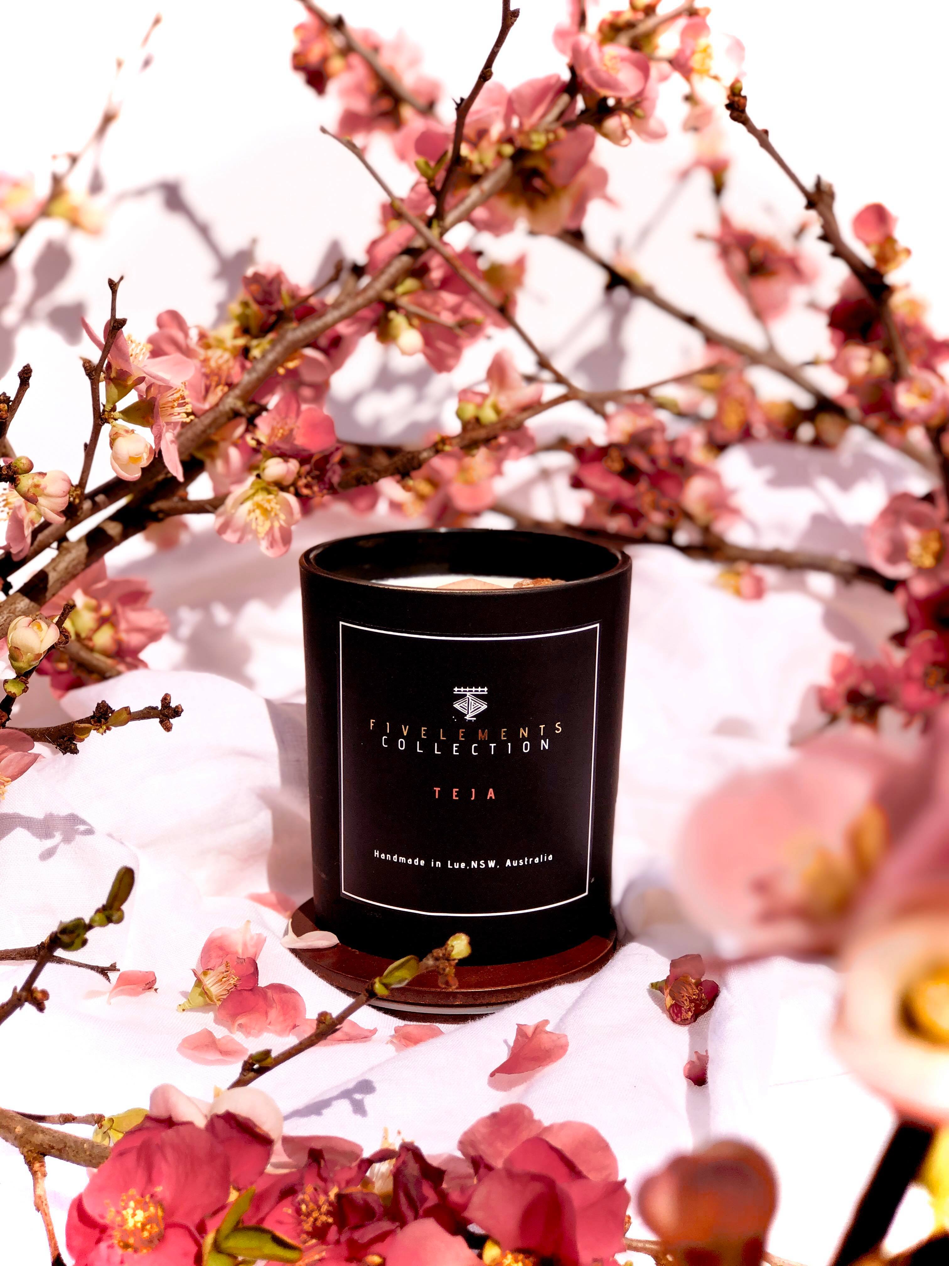 TEJA- Fire - Crystal Infused Candle