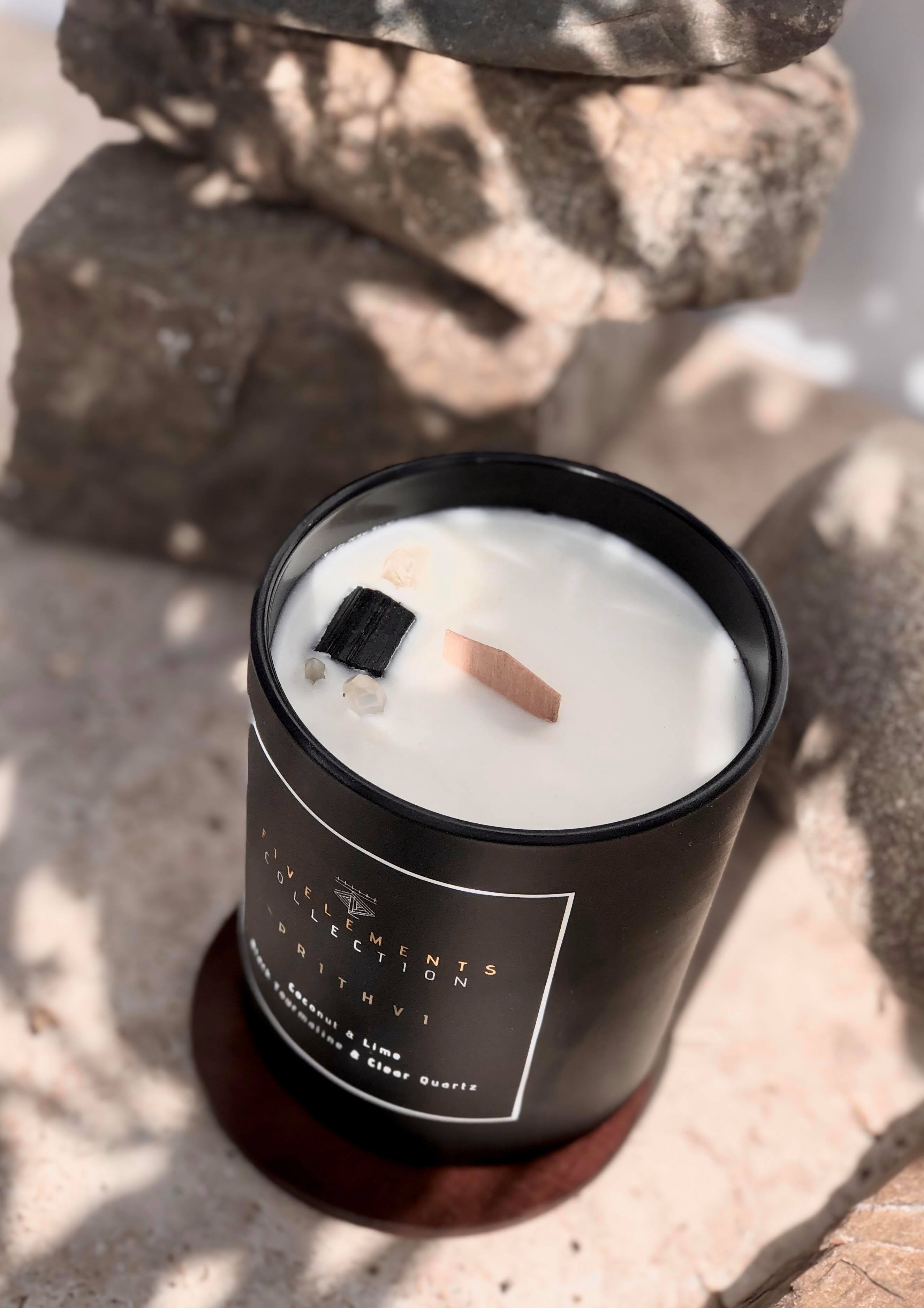 PRITHVI - Earth - Crystal Infused Candle